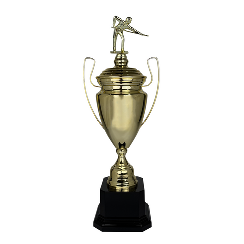 Trofeo de Copa de Metal con Figura Serie M1 de Billar